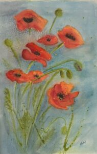 The Poppies Blow  $350
15"x 22"mounted on block