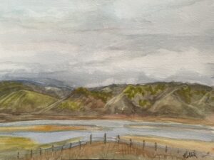 High Water in the Qu’Appelle 9”x12” ePA $189